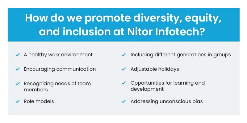 How we promote diversity, equity, and inclusion at Nitor Infotech