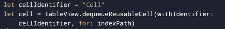 Using reuseIdentifiers-A method from your data source object when requested to give a new cell for the table view Nitor Infotech