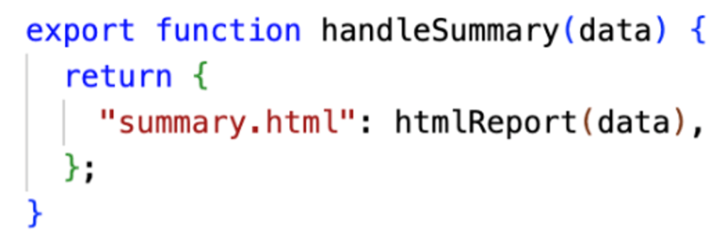 HTML report