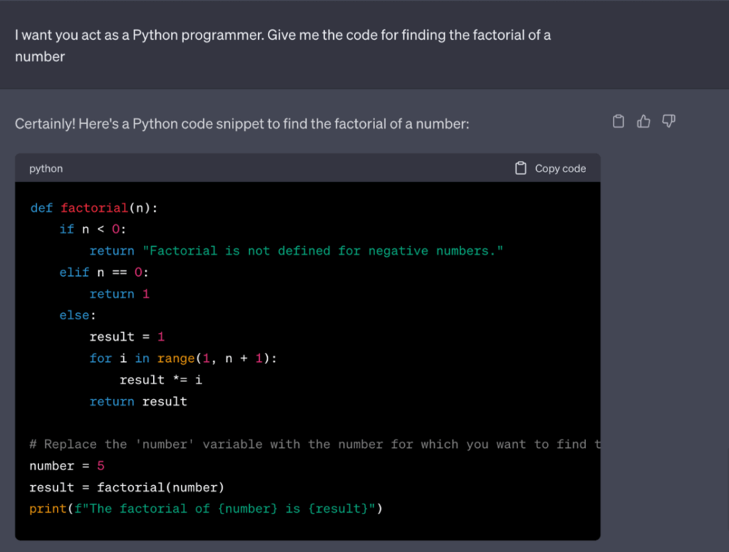 Code Generation Response