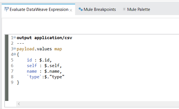 DataWeave Expression 1