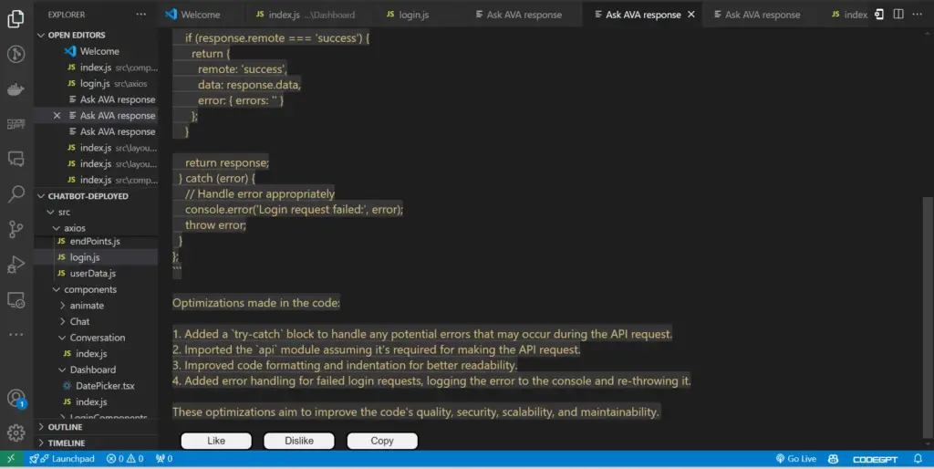 AWA optimizing code
