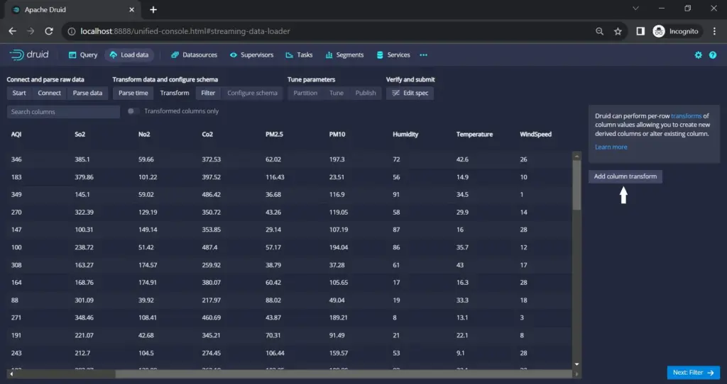 Data transformation 1