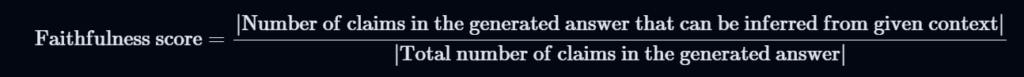 Faithfulness score