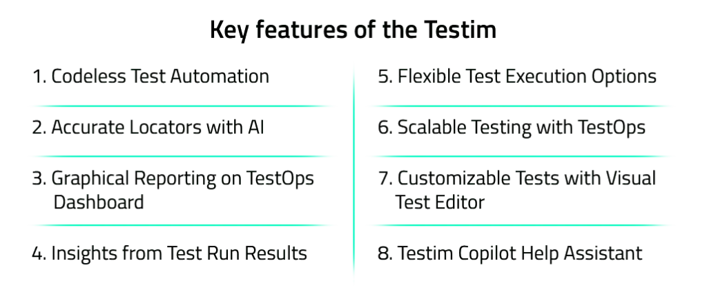 Key features of Testim