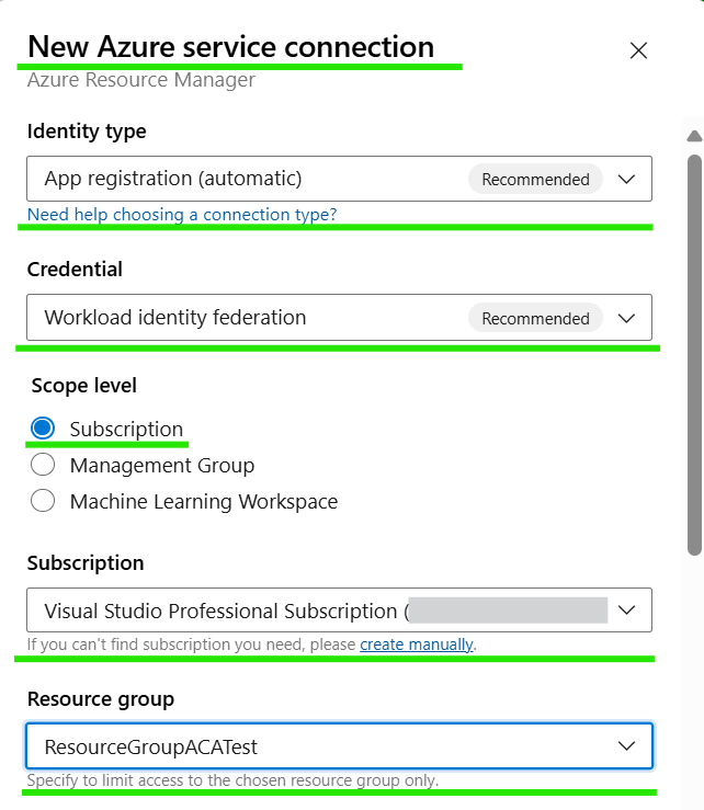 b-configure-service-connections-in-azure-devops-service-connection-2-azure-resource-manager