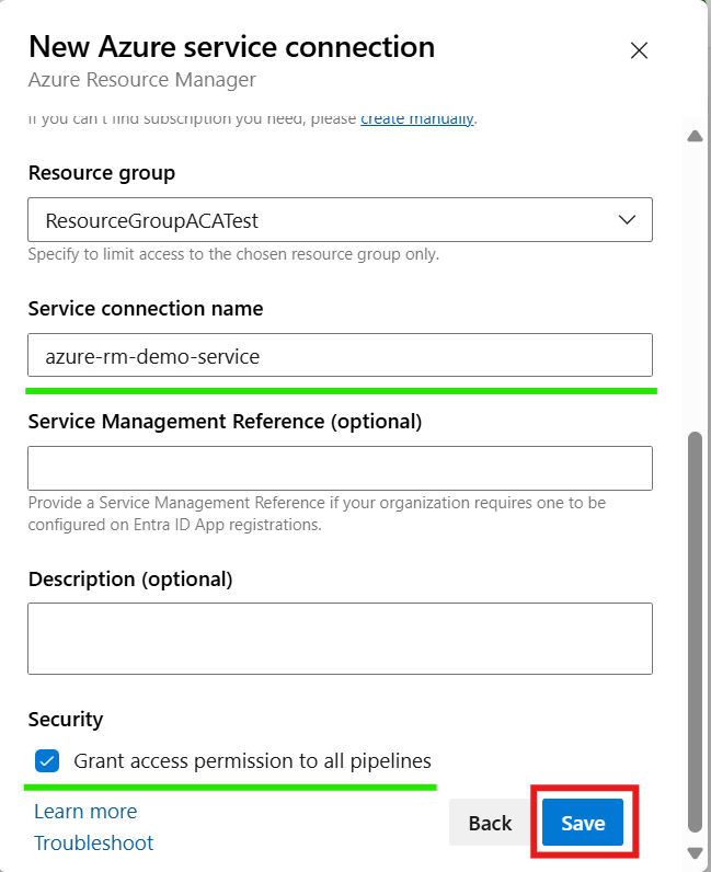 c-configure-service-connections-in-azure-devops-service-connection-2-azure-resource-manager