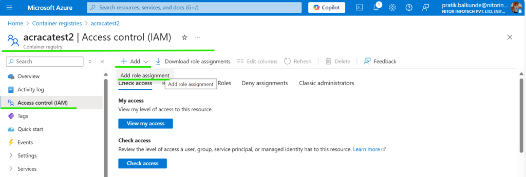 Grant ACR Pull Permissions to User Assigned Managed Identity 1