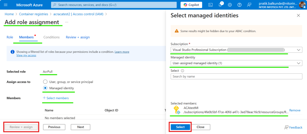 Grant ACR Pull Permissions to User Assigned Managed Identity 2