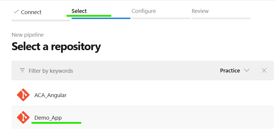 Select repository
